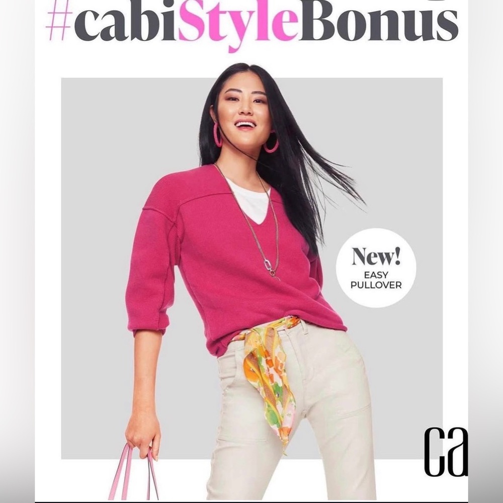 CAbi‎ Women's Vibrant Pink V-Neck Sweater S